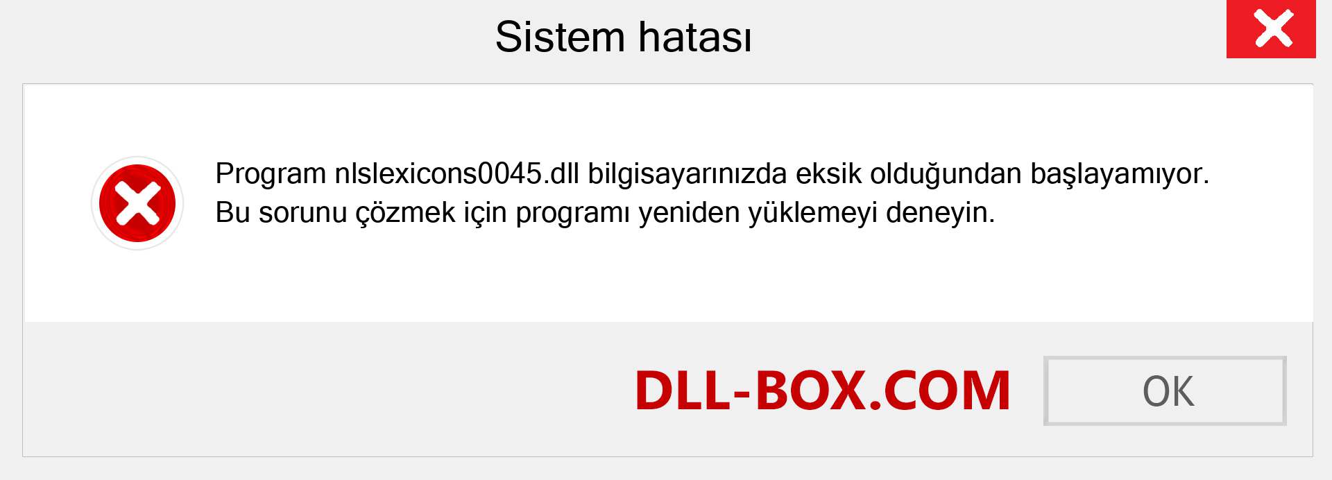 nlslexicons0045.dll dosyası eksik mi? Windows 7, 8, 10 için İndirin - Windows'ta nlslexicons0045 dll Eksik Hatasını Düzeltin, fotoğraflar, resimler